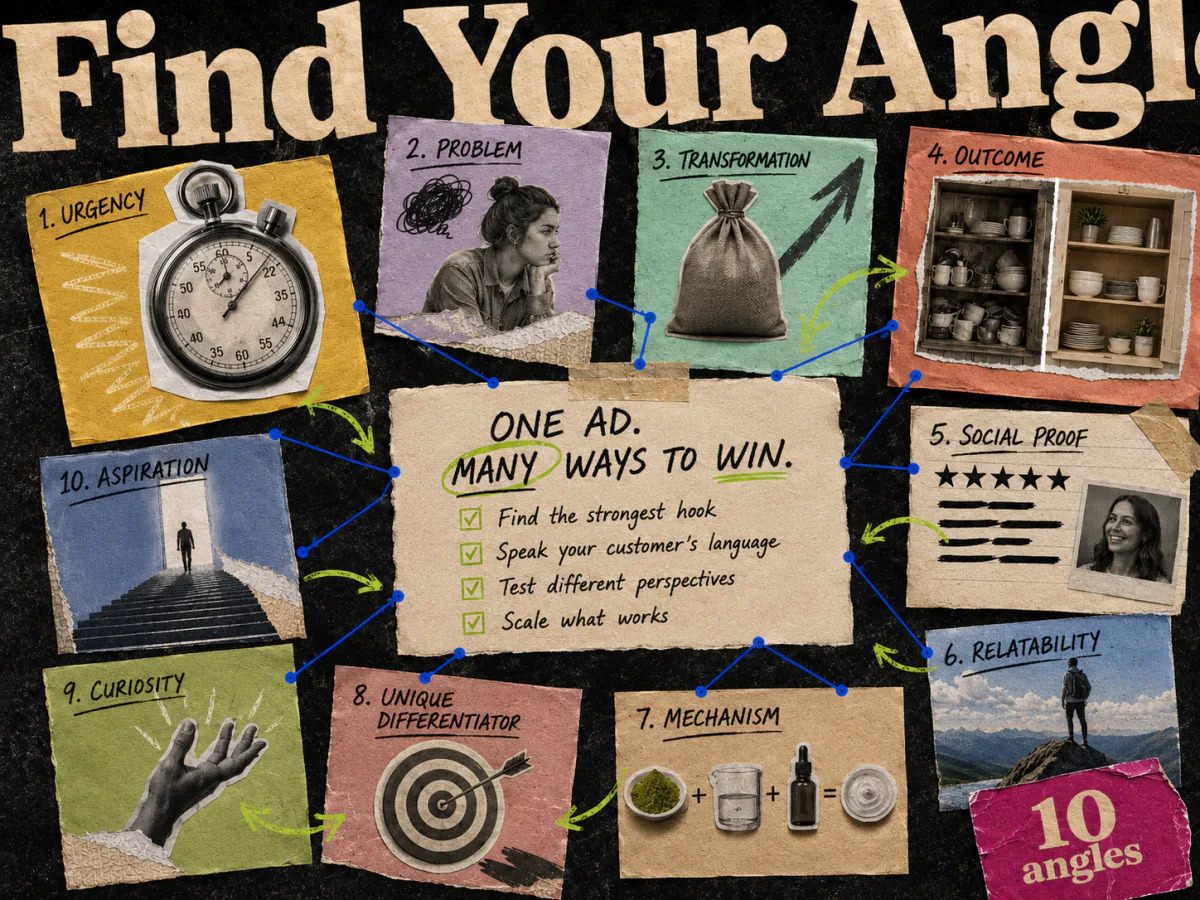 10 Facebook ad angles with examples you can actually brief