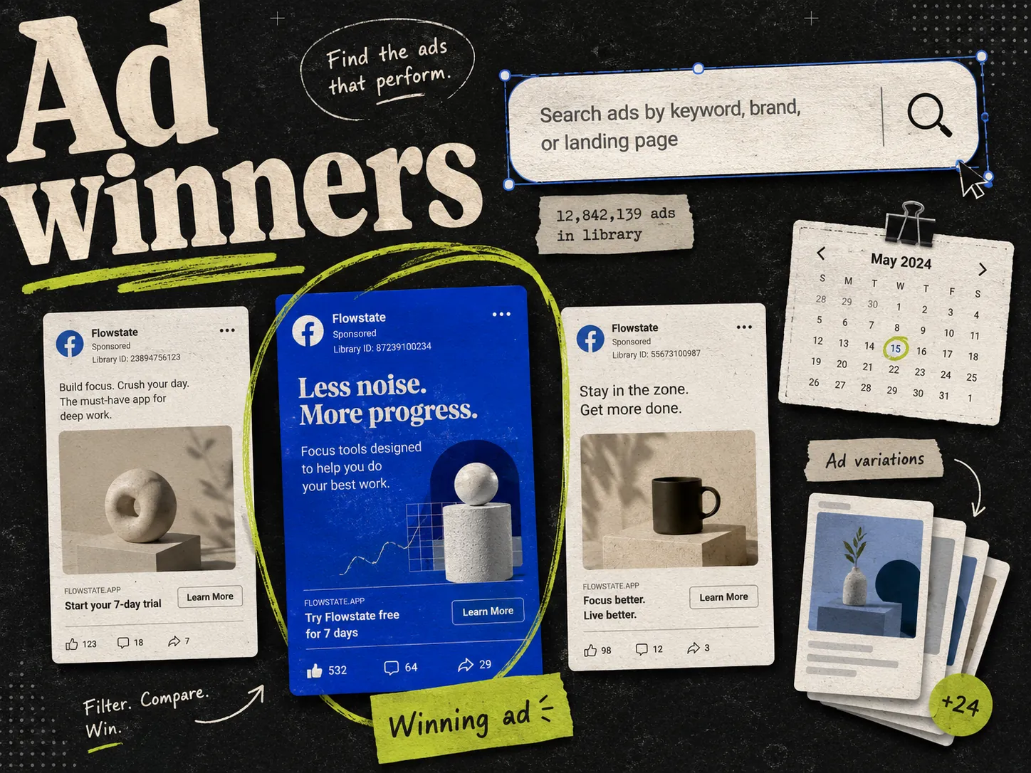 How to use the Meta Ad Library to find winning competitor ads